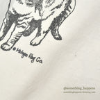 1990's MICHIGAN RAG CO. CAT PRINT T-SHIRT ...