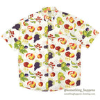 1980's BANANA REPUBLIC SAFARI & TRAVEL FRUIT PRINT S/S SHIRT ... L