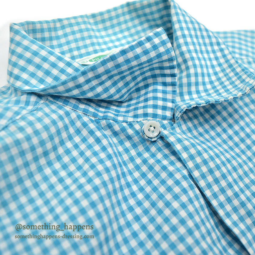 1950's PILGRIM GINGHAM CHECK L/S SHIRT LIGHT BLUE/WHITE ... L