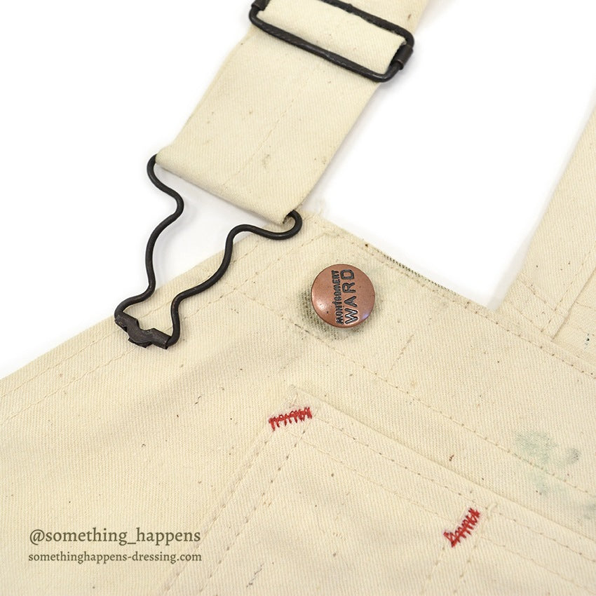 ~1970's DEADSTOCK MONTGOMERY WARD DOUBLE KNEE OVERALL ... W42/L30