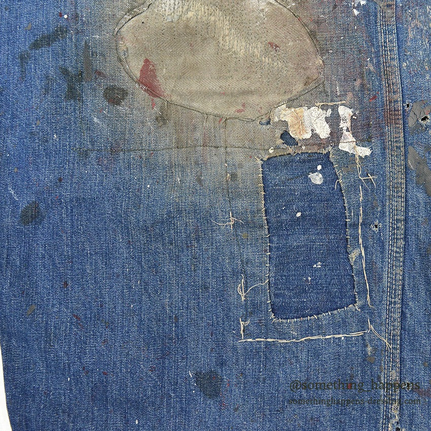 1970's Lee 91-SB JELT DENIM FARMER OVERALL ... W42/L27