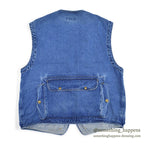 1990's BANANA REPUBLIC DENIM PHOTO JOURNALIST VEST...L