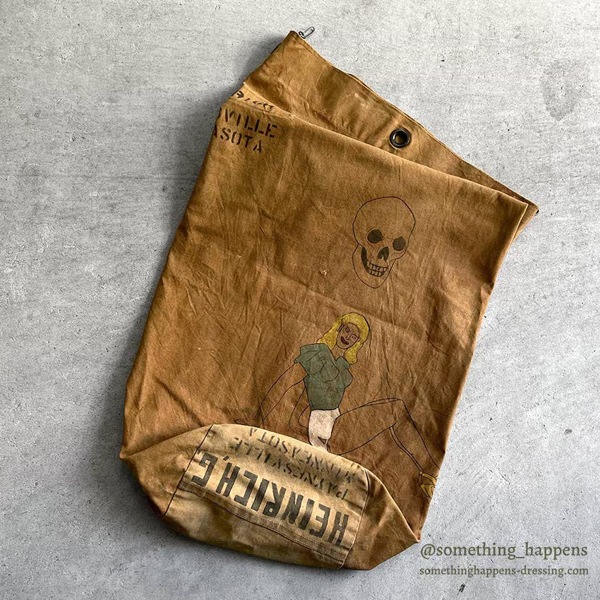 1940's U.S.M.C. WW2 ORIGINAL HAND PAINTED DUFFEL SEABAG ...