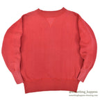 1950's RED TWO-TONE FRONT-V SWEAT SHIRT...