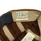 1980's DEADSTOCK LLBEAN CHESTNUT LEATHER CAP...L/XL