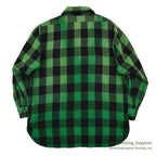 1950's KING KOLE GREEN/BLACK WOOL SHIRT UNUSUAL...