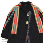 ~1940's CHIMAYO BLANKET JACKET BLACK...