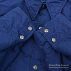 1980's GERRY DOWN SHIRT NAVY ... Fits like L to XL