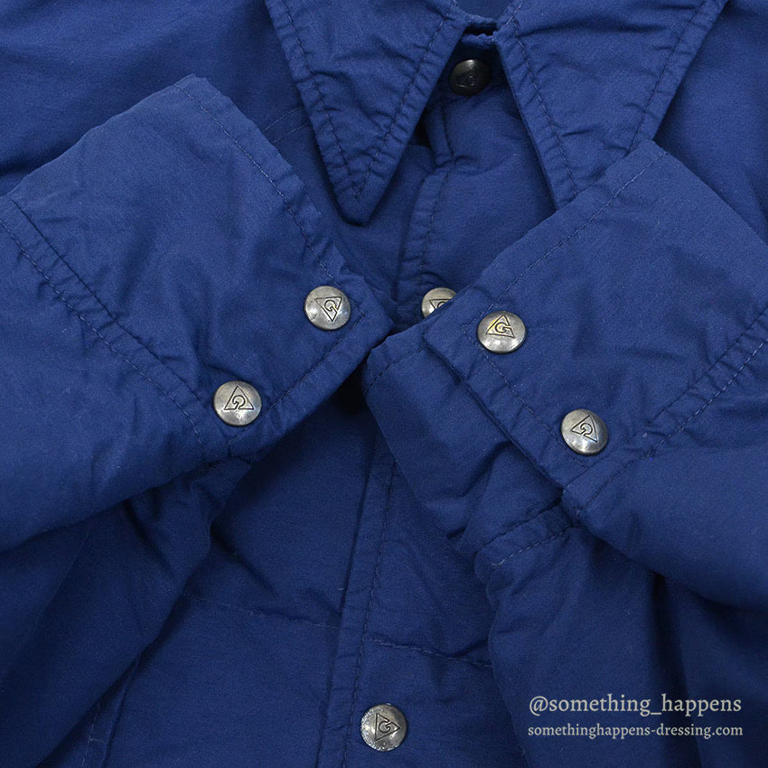 1980's GERRY DOWN SHIRT NAVY ... Fits like L to XL