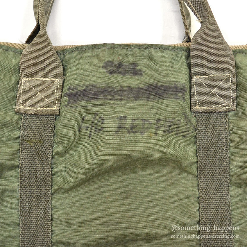 1950's USAF BAG, PROTECTIVE, HELMET, OUTSIDE POCKET MODIFIED ...