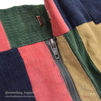 1970's~ DEADSTOCK KENSINGTON ROW PATCHWORK CORDUROY PANTS... W34