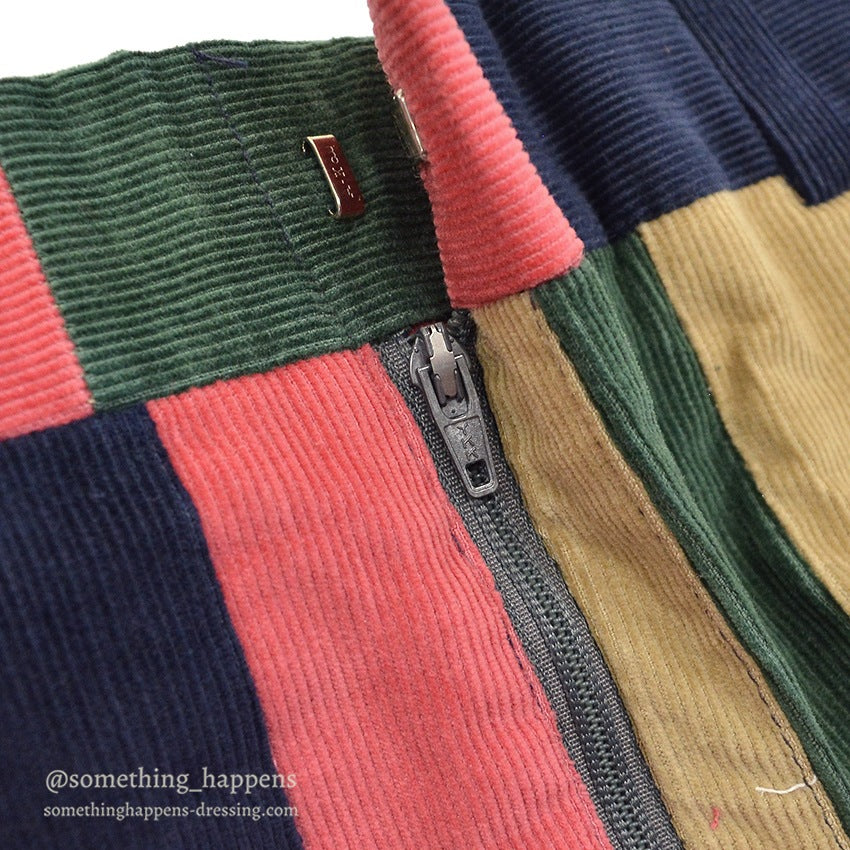 1970's~ DEADSTOCK KENSINGTON ROW PATCHWORK CORDUROY PANTS... W34