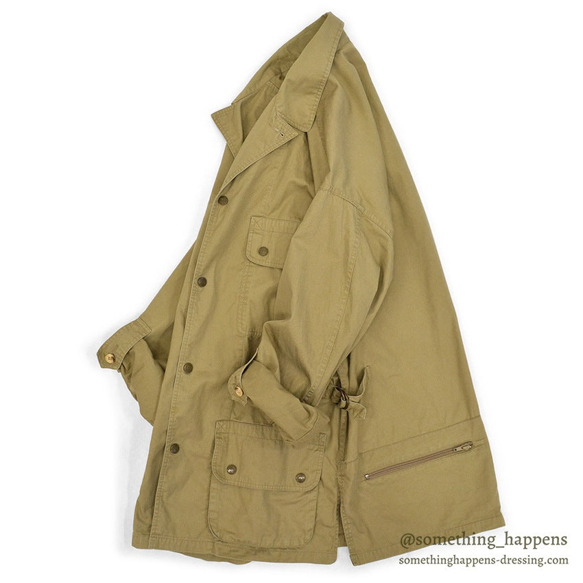 1980's~ LLBEAN COTTON POPLIN SAFARI JACKET...