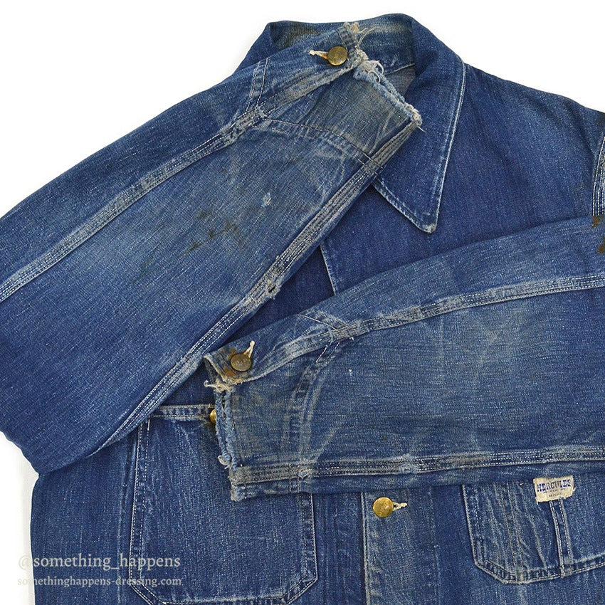 1950's HERCULES DENIM COVERALL GOOD FADED...
