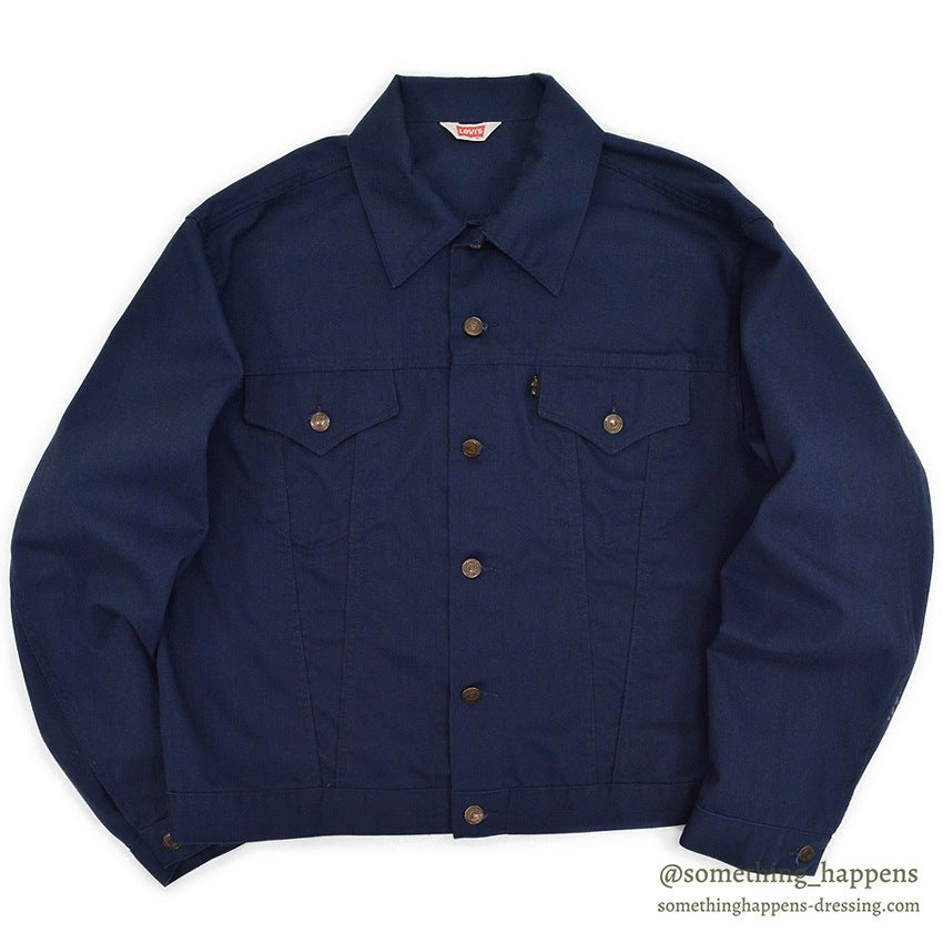 ~1970's LEVI'S 70505 BIG-E PIQUE JACKET DARK NAVY ... BIG SIZE