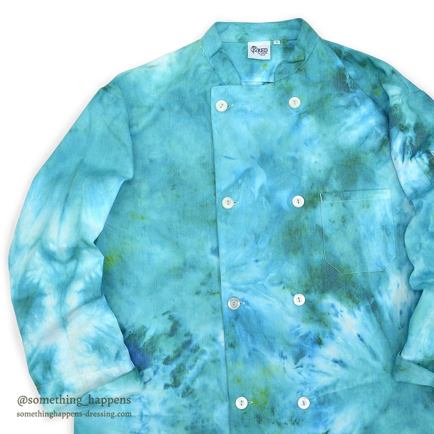 RED THE UNIFORM TAILOR TIE DYE CHEF JACKET...L
