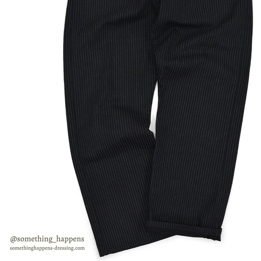 1980's Lee 200 STRIPE BLACK COTTON PANTS... W33/L27