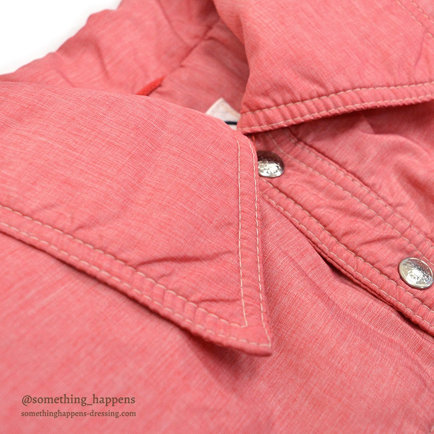 1970's~ BLACK BEAR PRIME GOOSE DOWN NYLON PUFFER JACKET / PINK ... M