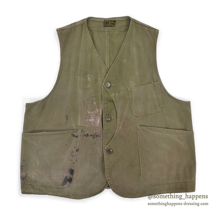 1930's~ L.L.BEAN FISHING VEST / RARE COLOR ...