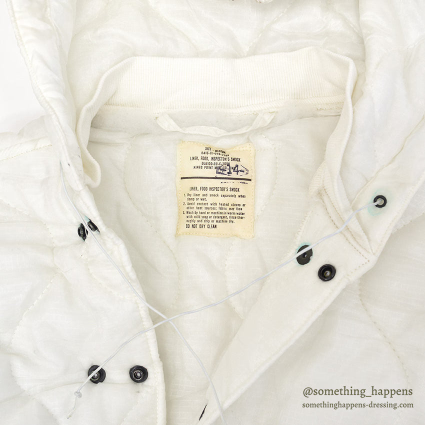 1980's U.S.MILITARY LINER, FOOD INSPECTOR'S SMOCK ... MEDIUM