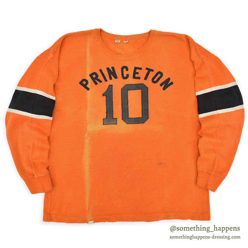 1940's~ PRINCETON UNIVERSITY ATHLETIC JERSEY / BIG SIZE ... 48