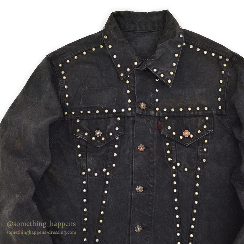 1960's LEVI'S 70505-0217 BIGE OVERDYED / BLACK WITH STUDS...
