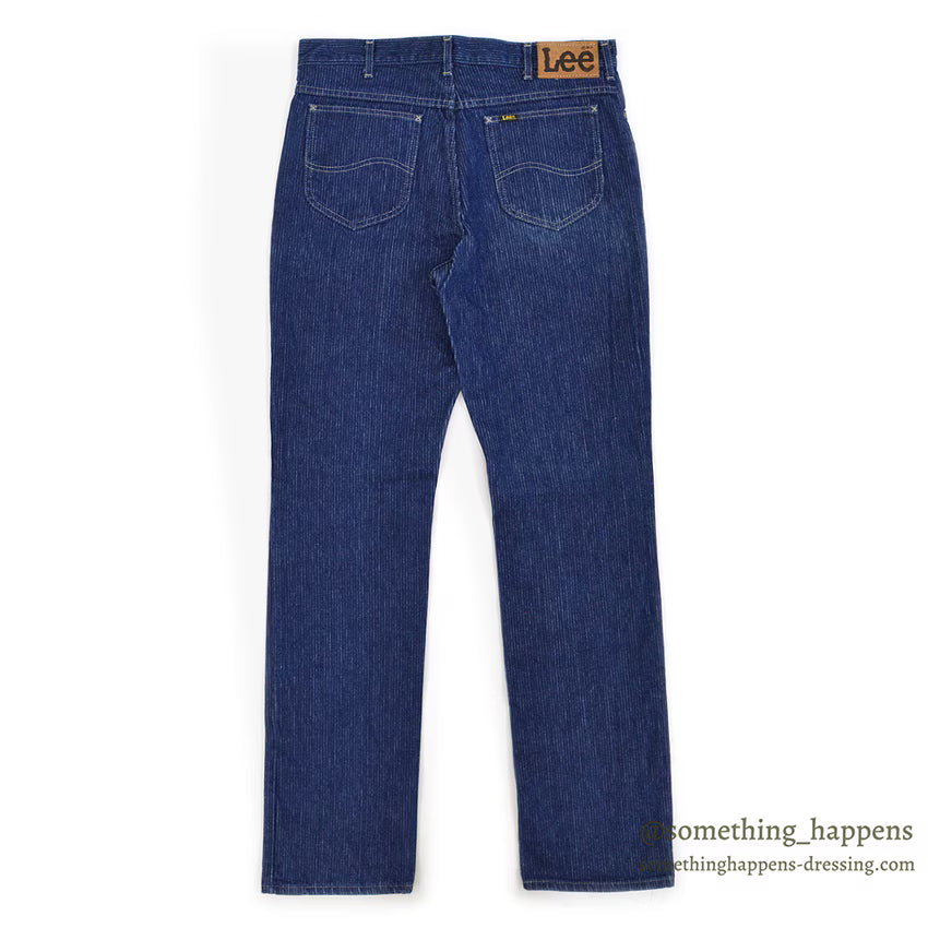 1980's Lee 203 STRIPE DENIM PANTS / TRIM FIT ... W34/L36