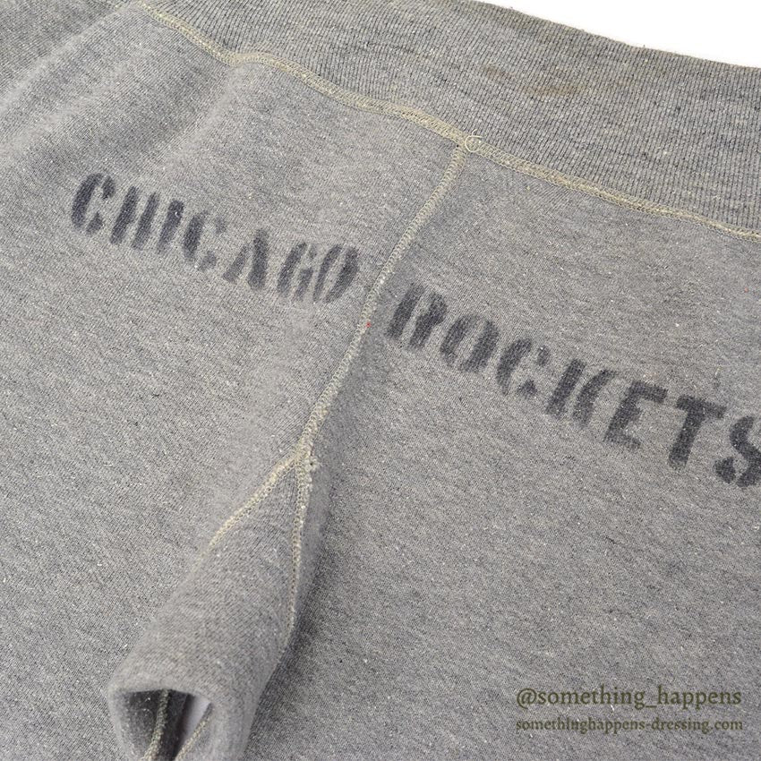 1940's CHICAGO ROCKETS STENCIL SWEAT PANTS / SHORT LENGTH ...
