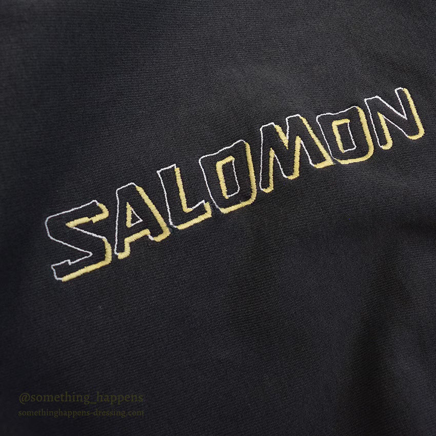 1990's CHAMPION SALOMON REVERSE WEAVE SWEAT SHIRT / BLACK ... L