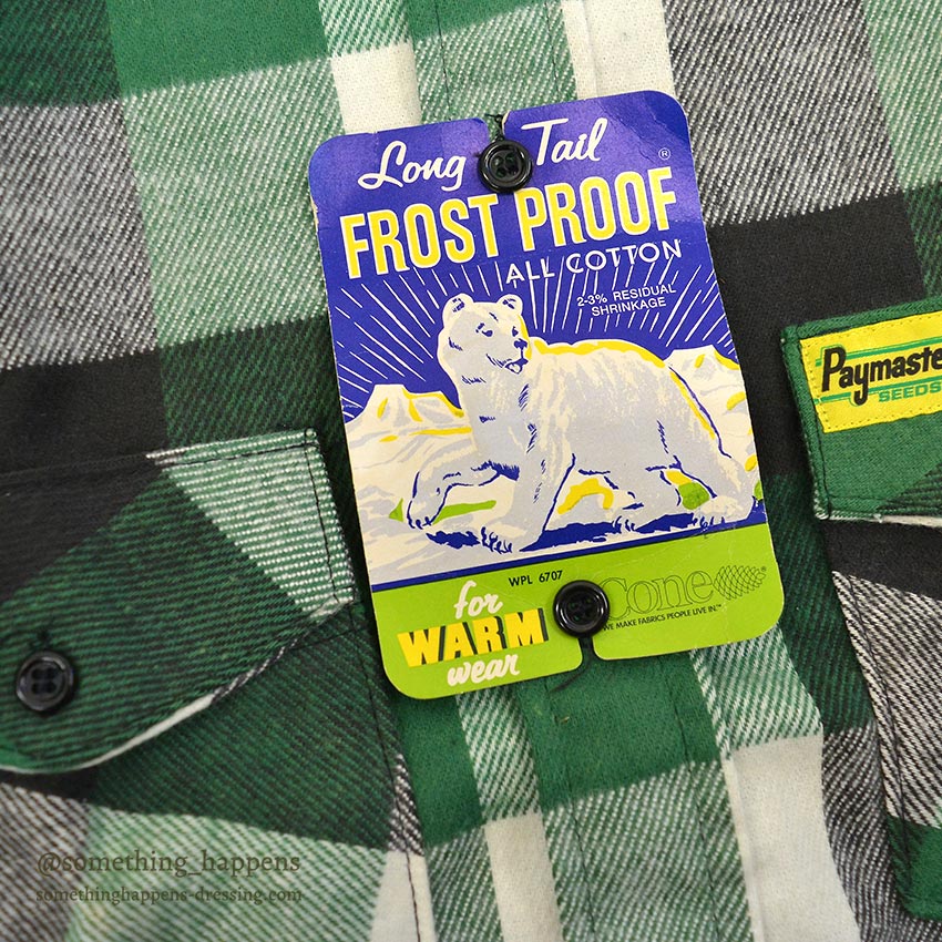 1970's~ DEADSTOCK FROST PROOF PAYMASTER FLANNEL SHIRT...M