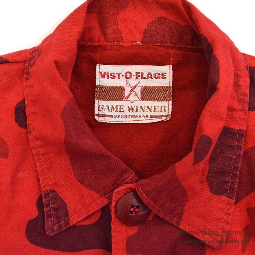 1960's~ VIST-O-FLAGE RED DUCK HUNTER CAMO JACKET...