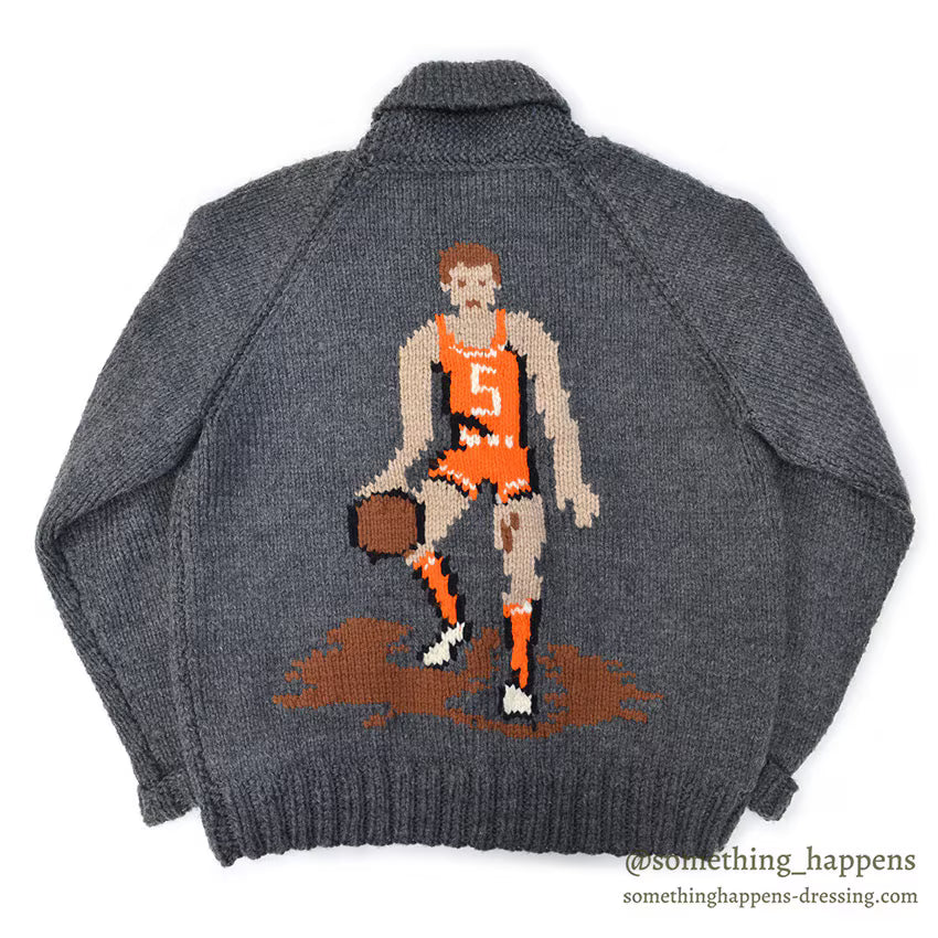 1960's BASKETBALL COWICHAN SWEATER...