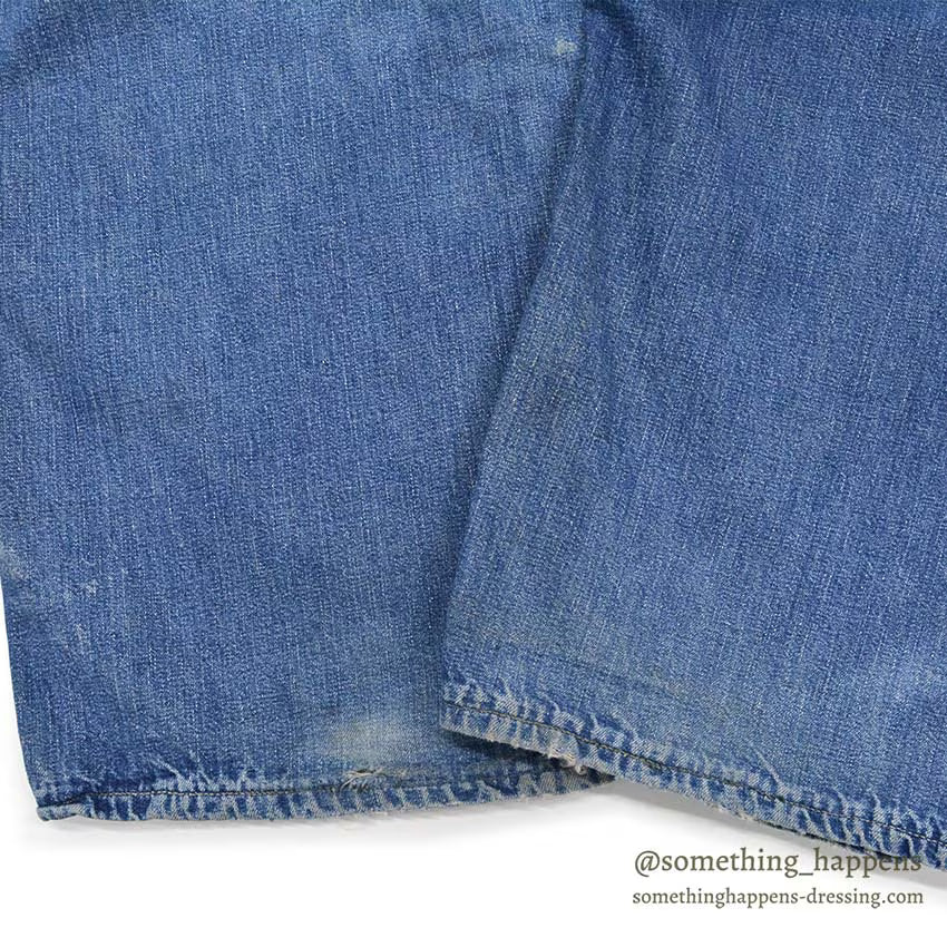 1940's U.S.NAVY BLEACHED DENIM TROUSERS / METAL BUTTON ... Fits W30