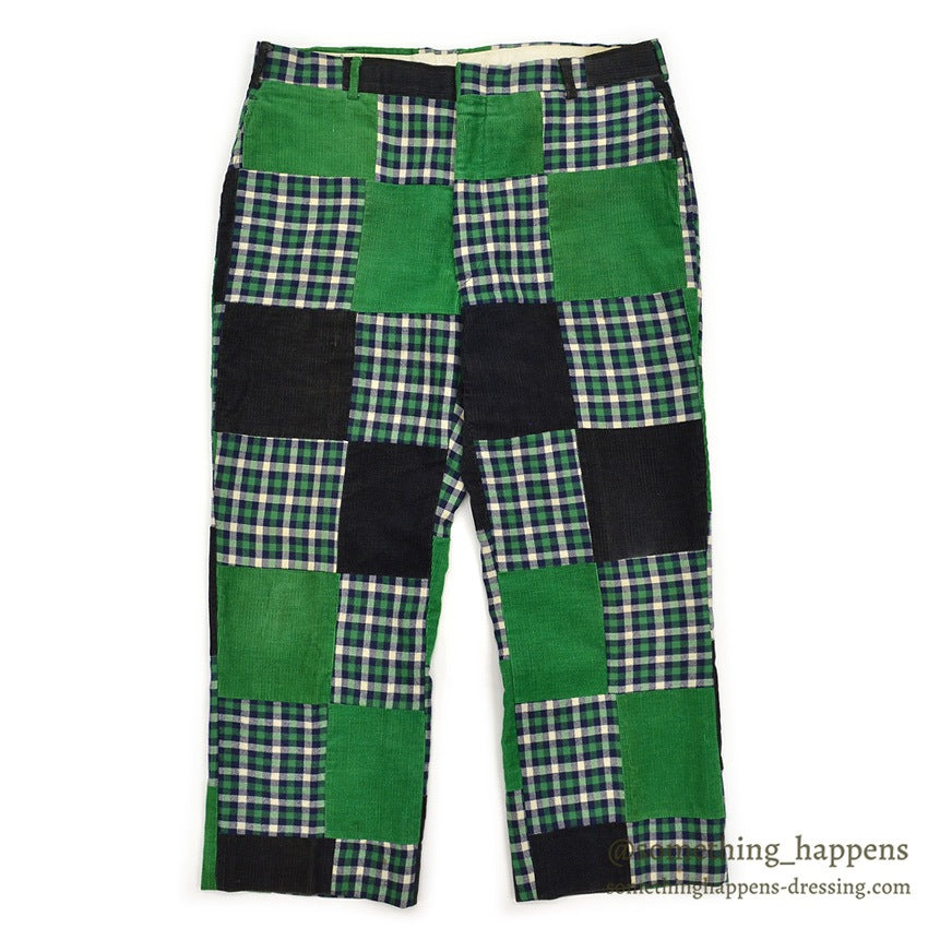 1970's OLD PATCHWORK CORDUROY PANTS...W36/L26