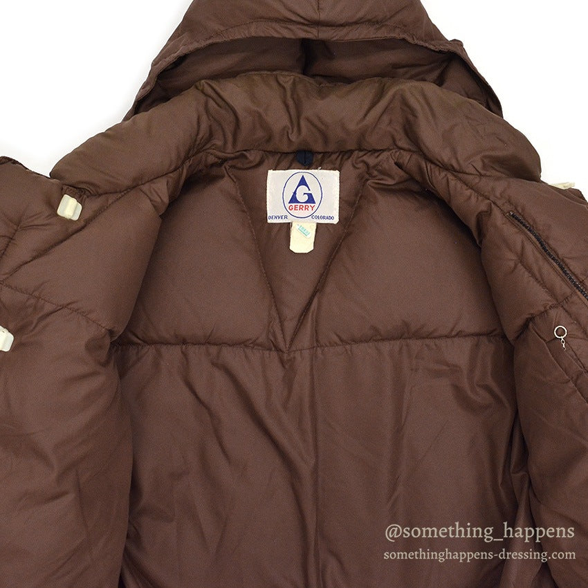 1970's GERRY DOWN SLOPE COAT / BROWN...X-LARGE