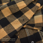 1960's FOX KNAPP PLAID WOOL CPO SHIRT / SUN FADED ... M