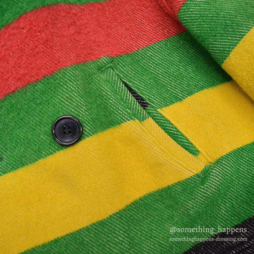 1930's ZERO KING STRIPED WOOL BLANKET JACKET / SHORT STYLE ...