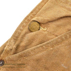 1940's~ CARHARTT DUCK DOUBLE KNEE OVERALL UNLINED / PAINT SPLATTER VIBE ... W36/L27