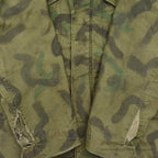1960's USARMY M-65 HAND PAINTED CAMO JACKET / 1st PATTERN...