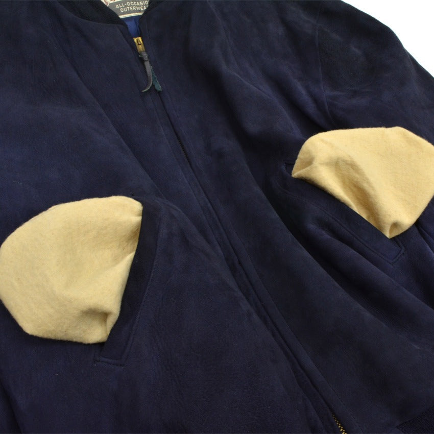 50's 'Monarch' Blue Nubuck Leather Jacket...