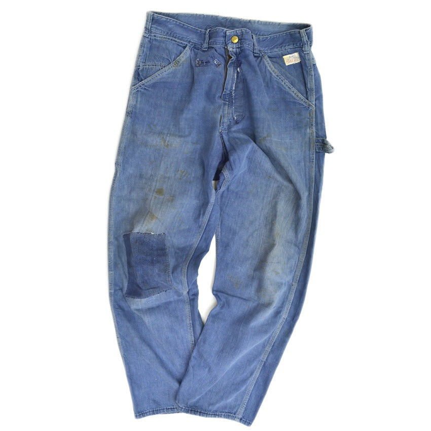 60's Sears VATDYED Denim Painter Pants... W33 x L29