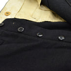 40's~ Black wool work trousers...W32×L32
