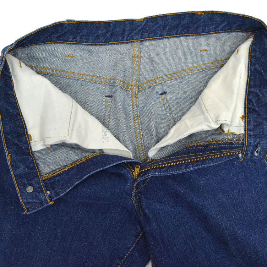 70's Levi's 646 Single Pants, Stamped Pocket Lining, Dark Navy Blue... W32 x L30