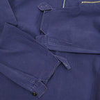 40's~ Cotton Half Zip Pull Over Shirts with Chinstrap...