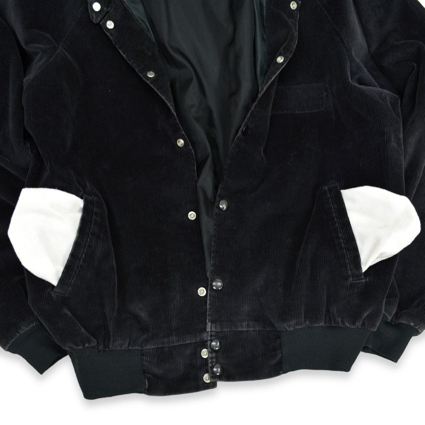 90's K-BRAND BLACK PLAIN CORDUROY JACKET...XL