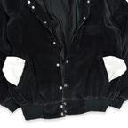 90's K-BRAND BLACK PLAIN CORDUROY JACKET...XL