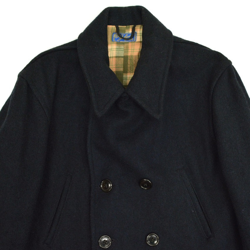 ~40's Julmor Black Wool Double Breasted Coat...