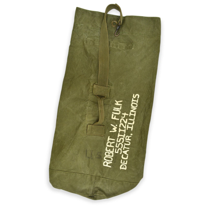 ~50's USARMY HANDPAINT DUFFLE BAG...