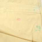 1970s Deadstock Lee Off-White Overalls, Double Knee, with Apron, Lot.C44SB ... W40 L30