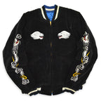 1950s THULE GREENLAND SOUVENIR JACKET (Sukajan, black velvet)...
